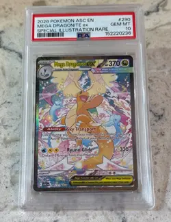PSA 10 Mega Dragonite EX 290/217 SIR Ascended Heroes Pokemon GEM MINT - Image 1
