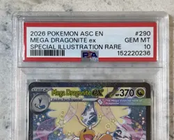 PSA 10 Mega Dragonite EX 290/217 SIR Ascended Heroes Pokemon GEM MINT - Image 4