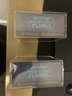 Pokemon Center Phantasmal Flames Elite Trainer Box ETB TCG X2 Acrylic Case - Image 5