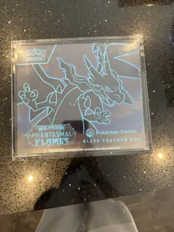 Phantasmal Flames Pokemon Center Elite Trainer Box Sealed With Acrylic Case ETB - Image 1