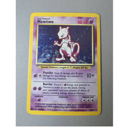 Pokemon TCG Mewtwo 10/102 Base Set Unlimited Holo Rare English 1999 WOTC - HP - Image 1