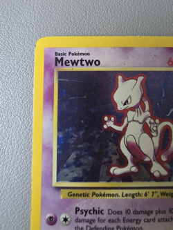 Pokemon TCG Mewtwo 10/102 Base Set Unlimited Holo Rare English 1999 WOTC - HP - Image 2