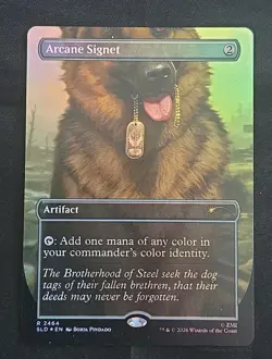 MYG: Arcane Signet Foil Fallout Greet the Dog Secret Lair 2464 Magic - Image 1