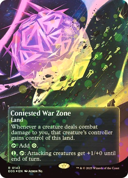 MTG - Contested War Zone - Galaxy Foil - Borderless - EOE - Magic the Gathering - Image 1