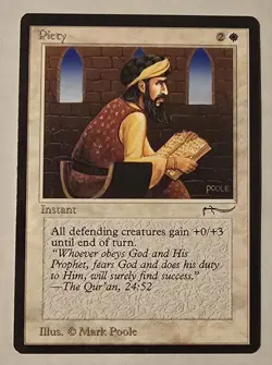 MTG Piety (Dark) Arabian Nights NM - Image 2