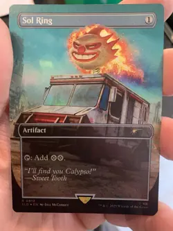MTG - Twisted Metal/Sweet Tooth Sol Ring - Playstation Secret Lair - Foil - Image 1