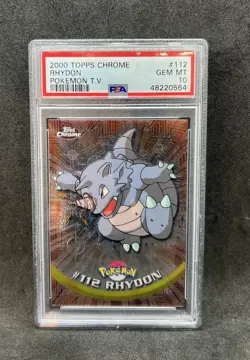 Pokemon Topps Chrome Rizeros PSA 10 - Pokemon Topps Chrome Rhydon PSA 10 - Image 1