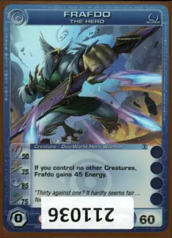 (211036) FRAFDO The Hero 50/75/85/75/60 (1 Max Stats) Super Rare Chaotic Card - Image 1