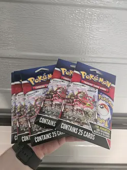 New 2024 Pokemon Trading Cards Game Mystery Packs 25 Cards includes 1 Foil - Image 2