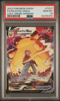 Pokemon Pikachu Vmax Verlorener Ursprung TG17 PSA 10 GEM Deutsch 2022 alternativ - Image 1