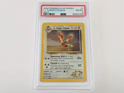 PSA 8 Lt. Surge's Fearow Holo 7/132 Gym Heroes 2000 Pokemon Card NM-MT - Image 1