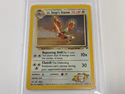PSA 8 Lt. Surge's Fearow Holo 7/132 Gym Heroes 2000 Pokemon Card NM-MT - Image 2