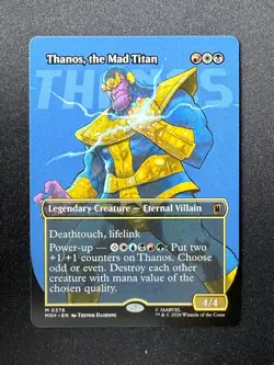 Thanos, the Mad Titan (BORDERLESS) - Marvel Super Heroes (Magic) NM - Image 1