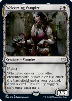 MTG - Welcoming Vampire - Showcase - Innistrad: Crimson Vow - NM - Image 1