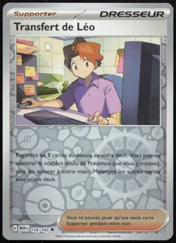 Carte Pokemon Transfert de Leo 156/165 REVERSE Pokemon 151 Francais - Image 1