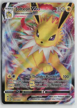 Jolteon VMAX 051/203 Holo VMAX Rare Evolving Skies Pokemon NM - Image 1