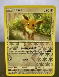 Pokemon TCG Eevee 167/236 Reverse Holo Cosmic Eclipse 2019 Pokemon Card - Image 1