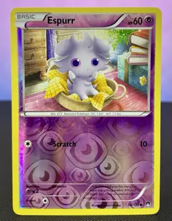 Pokemon TCG Espurr 58/122 Reverse Holo Common BREAKPoint 2016 Pokemon Card - Image 1
