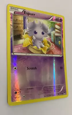 Pokemon TCG Espurr 58/122 Reverse Holo Common BREAKPoint 2016 Pokemon Card - Image 2