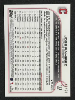 2022 Topps Gilded Collection - Jose Ramirez #133 Gold Etch Mini-Diamond... - Image 2