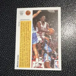 AWI Michael Jordan Scoring NBA Basketball Card 23 Chicago Bulls 1991 Vintage - Image 2
