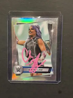 2025 Topps Chrome WWE Candice LeRae Auto On Card In Person Hand Signed Auto - Image 1