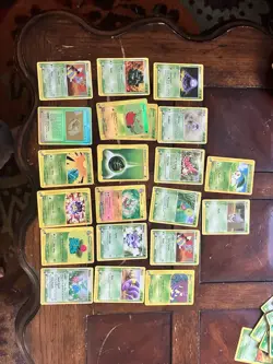 E Reader Pokemon Card Bundle. Hallo Roselia, Root Fossil, Hoppip, and Meganium - Image 1