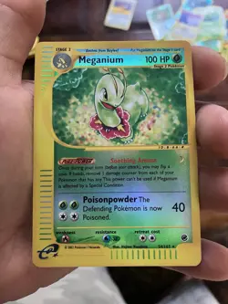 E Reader Pokemon Card Bundle. Hallo Roselia, Root Fossil, Hoppip, and Meganium - Image 4