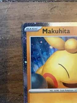 Pokemon Card Makuhita MEP 068 Black Star Promo Cosmo Holo Rare NM - Image 4