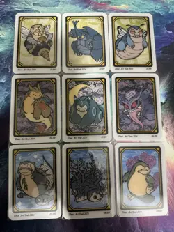 Pokai Gaku Slumbering Shift Lenticular Full Set Of 9 Pokemon Fan Art Custom Card - Image 1