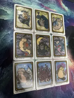 Pokai Gaku Slumbering Shift Lenticular Full Set Of 9 Pokemon Fan Art Custom Card - Image 2