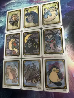 Pokai Gaku Slumbering Shift Lenticular Full Set Of 9 Pokemon Fan Art Custom Card - Image 3