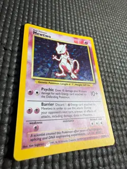 Pokemon Card Mewtwo Base Set WOTC 10/102 Holo MP - Image 2