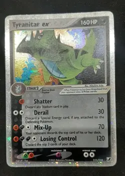 Pokemon Card-Tyranitar Ex-Holo-Unseen Forces-111/115-ENG-LP - Image 3