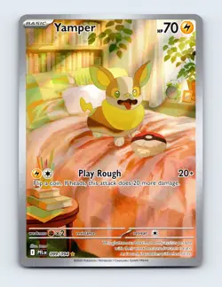 NM Yamper 099/094 ME02: Phantasmal Flames Illustration Rare Pokemon Card - Image 1