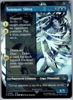 Summon: Shiva (Borderless) 362 Foil FINAL FANTASY - Magic The Gathering MTG - NM - Image 1