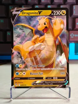 Pokemon Cards Dragonite V 049/078 Pokemon GO Holo V Rare NM - Image 1