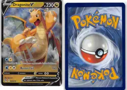 Dragonite V 049/078 Holo Rare V Pokemon GO Pokemon NM - Image 3