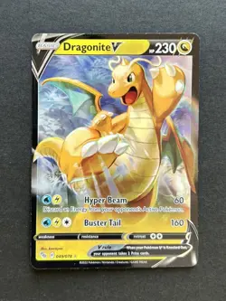 Dragonite V 049/078 Holo Pokemon GO Pokemon NM - Image 1