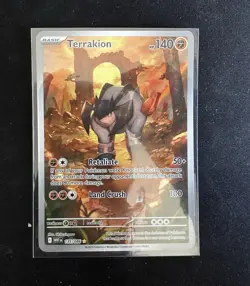 Pokemon Terrakion 135/086 Sv: White Flare IR Full Art Holo - Image 1
