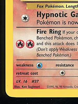 BROCK'S VULPIX 2000 Pokemon Gym Challenge - W Stamp Promo - #37 - LP - Image 5