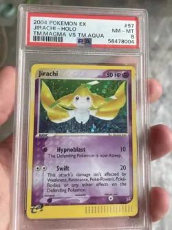 Pokemon TCG Jirachi 97/95 Holo Rare Card Team Magma vs Team Aqua PSA 8 - Image 3