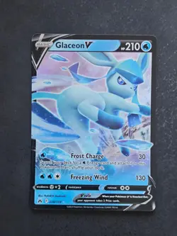 Glaceon V 038/159 Holo V Rare Crown Zenith Pokemon Holo Near Mint - Image 1
