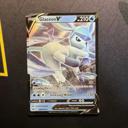 Glaceon V 038/159 Holo V Rare Crown Zenith Pokemon Near Mint - Image 1