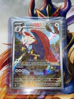 Pokemon TCG Braviary Sv08: Surging Sparks 214/191 Illustration Rare - Image 1