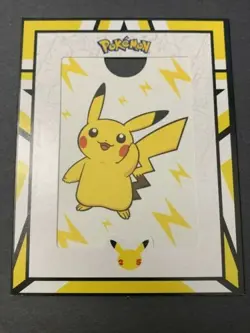 2021 Pokemon 25th Anniversary Mcdonalds Promo Pikachu Cardboard Frame (No Cards) - Image 1