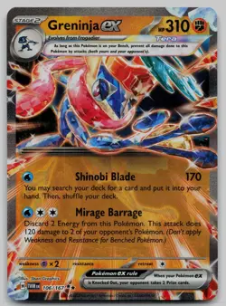 Greninja ex 106/167 Double Rare Twilight Masquerade Pokemon Holo Near Mint - Image 1