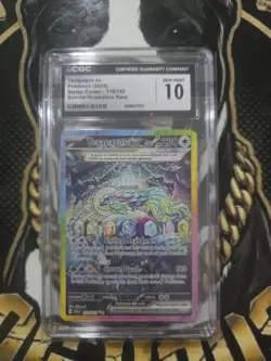 CGC 10 GEM MINT Pokemon Terapagos EX 170/142 Stellar Crown SIR - Image 1