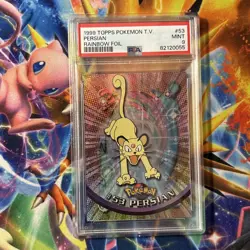 1999 Topps - Pokemon TV Persian #53 - RAINBOW FOIL PSA 9 pop 5 no 10s - Image 1