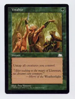 1997 Magic The Gathering MTG CCG Vitalize Instant card UNPLAYED - Image 1
